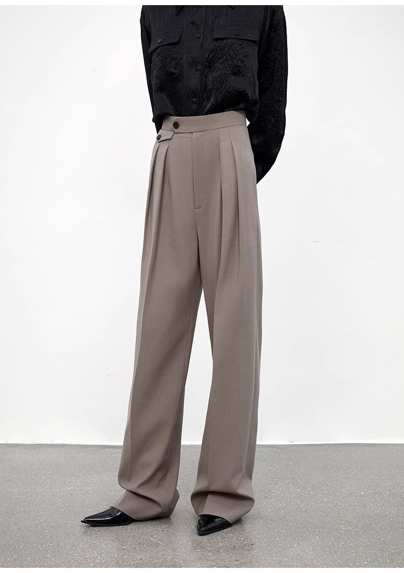 Pantaloni a vita alta in misto lana