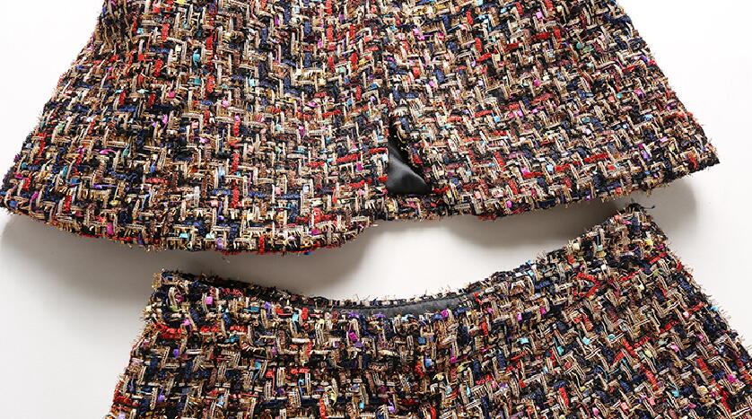 Set giacca con pantaloni corti in tweed