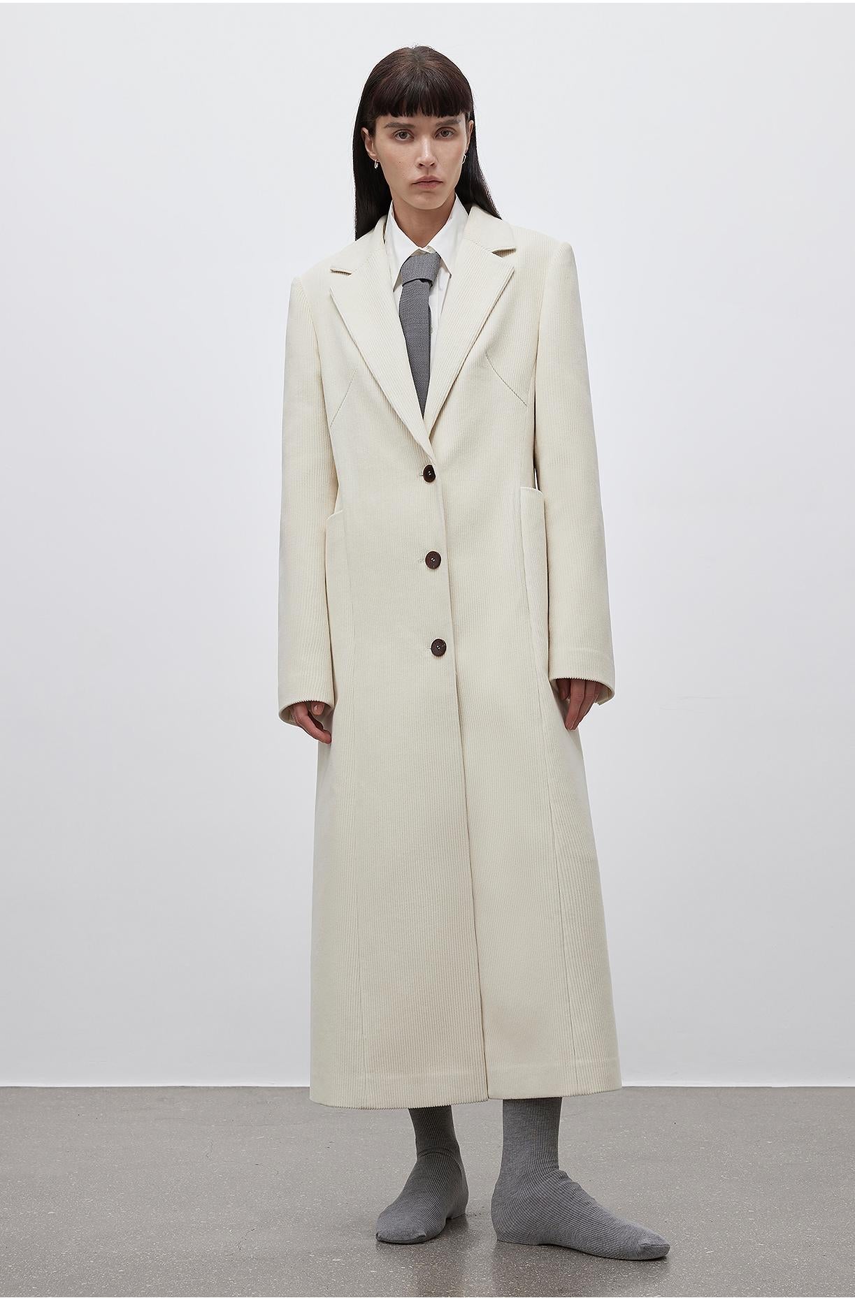 Cappotto in velluto a coste