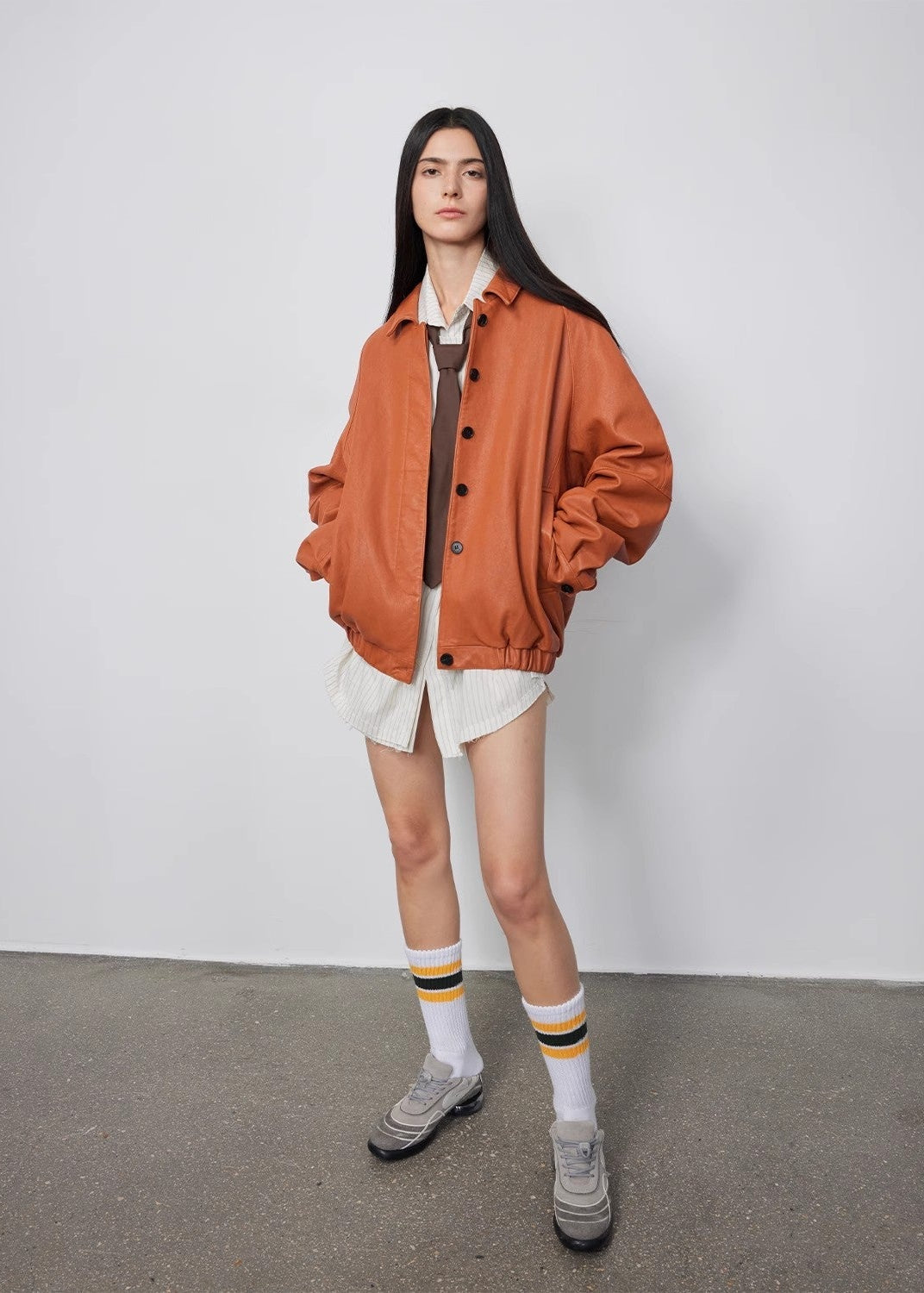 Giacca in vera pelle di pecora cerata 