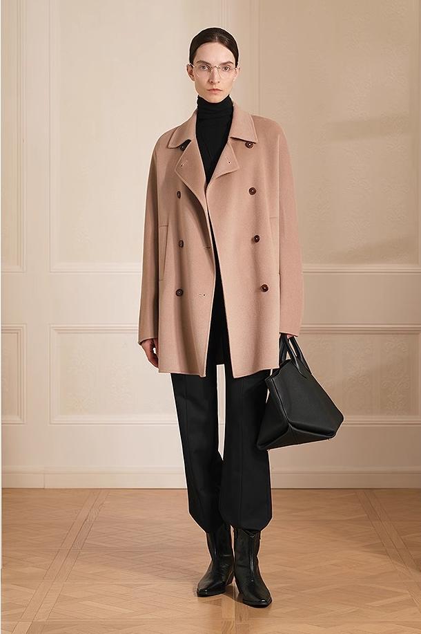 Cappotto in lana a doppiopetto