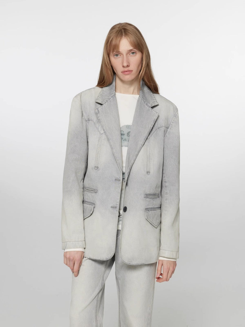 Giacca larga in denim