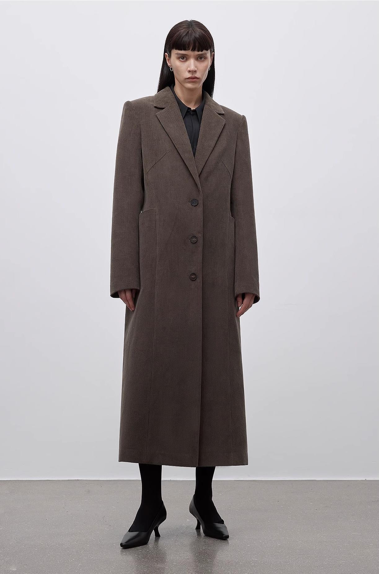 Cappotto in velluto a coste