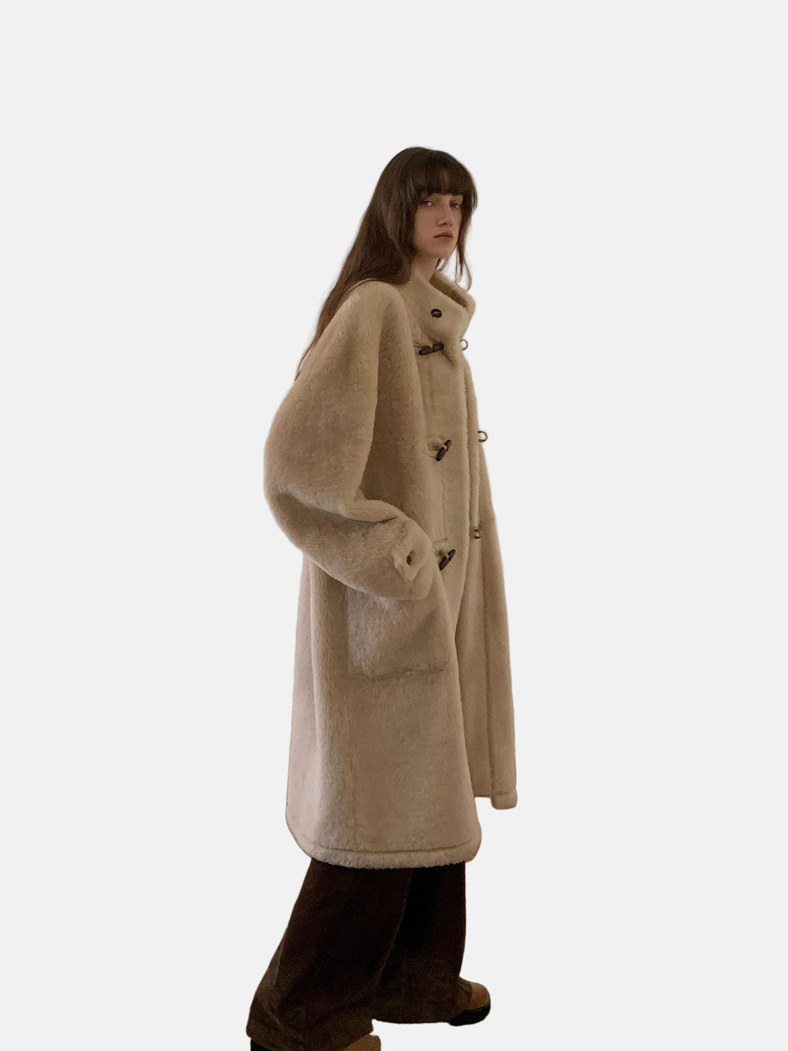 Cappotto lungo in pelle di pecora