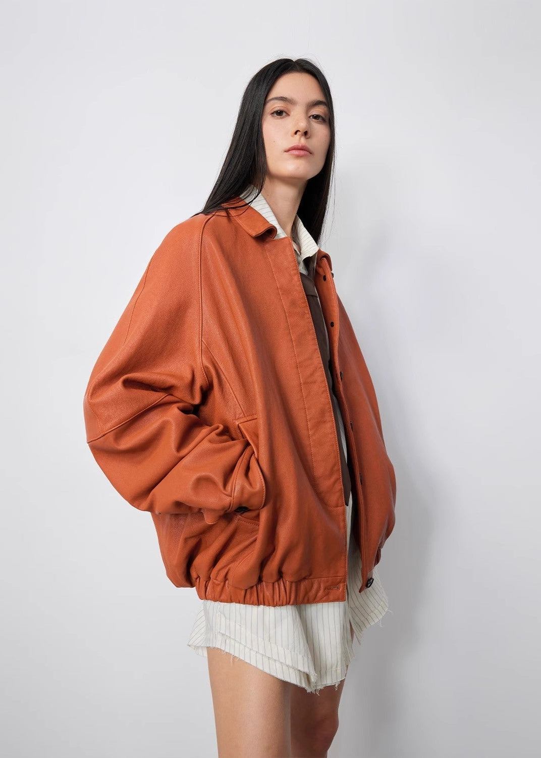 Giacca in vera pelle di pecora cerata 