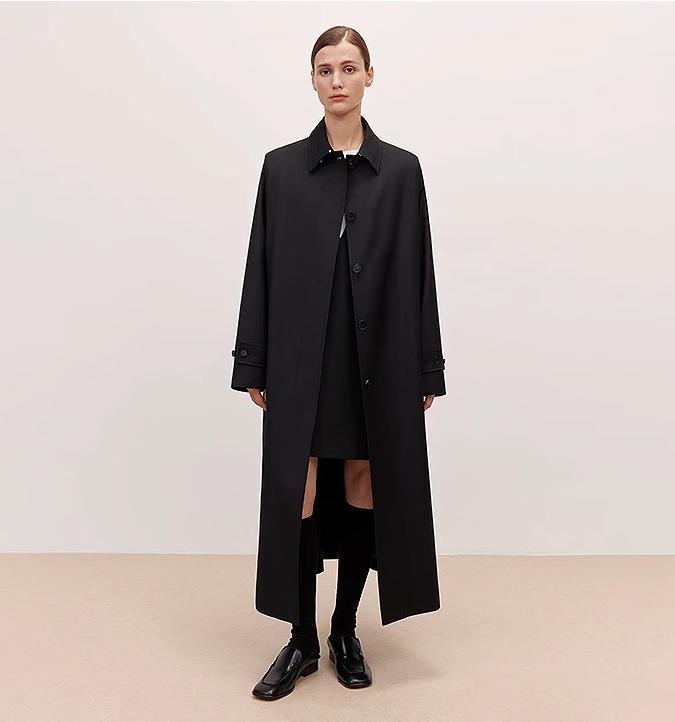 Trench da donna misto lana