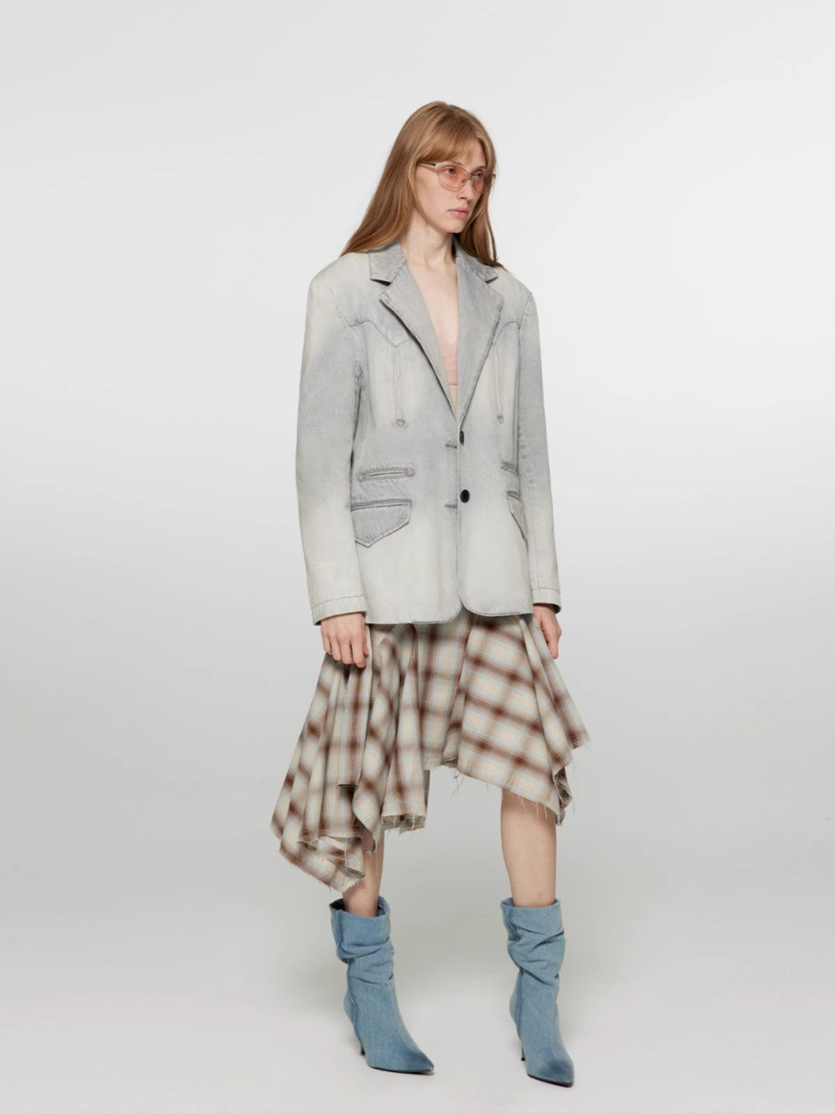 Giacca larga in denim