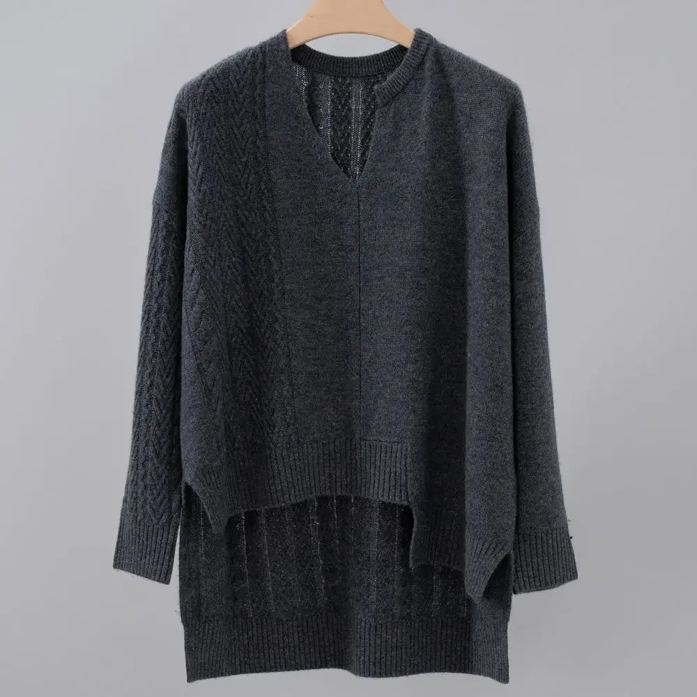 Maglione a V in cashmere