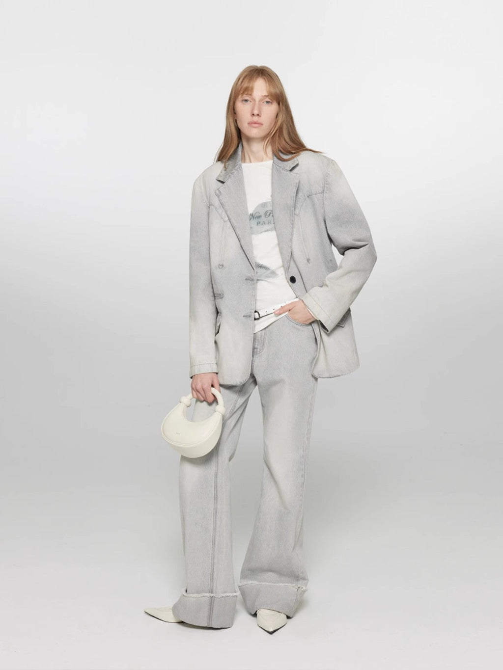 Giacca larga in denim