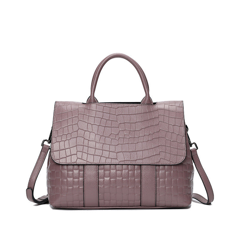 Borsa a mano elegante con tracolla in vera pelle