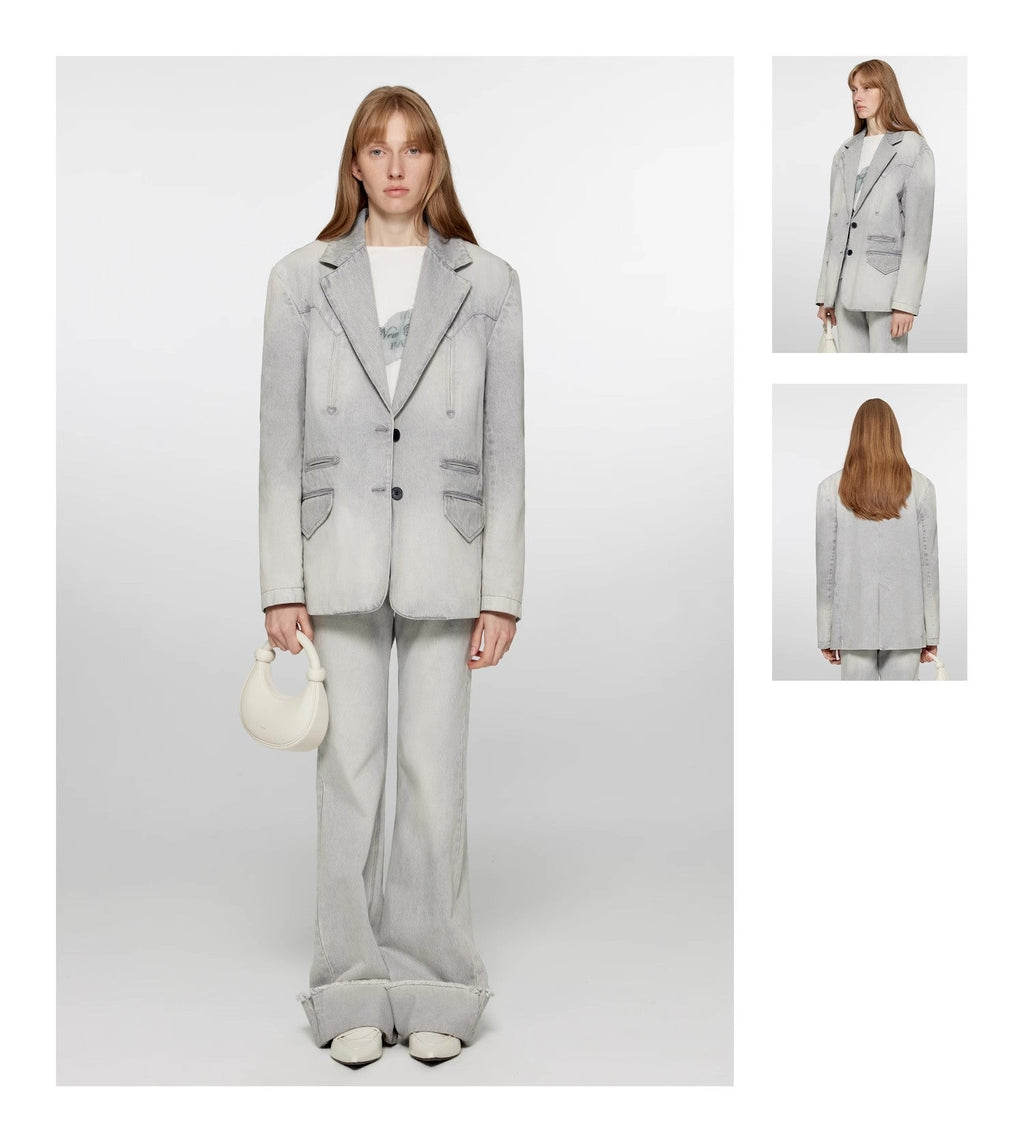 Giacca larga in denim