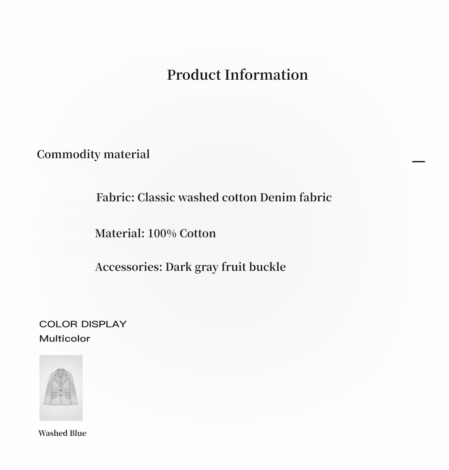 Giacca larga in denim