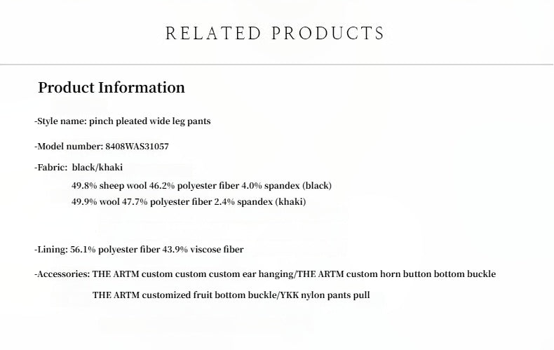 Pantaloni larghi misto lana