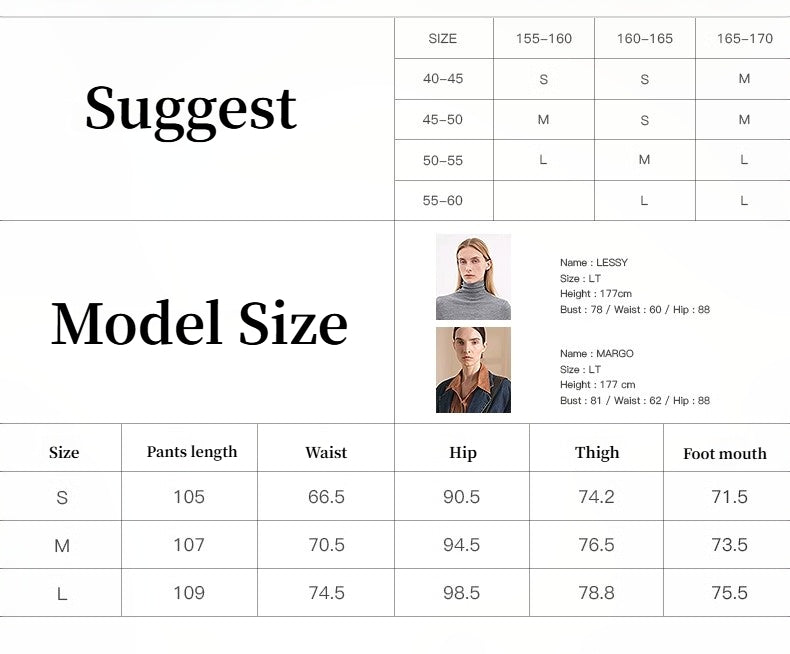 Pantaloni larghi misto lana