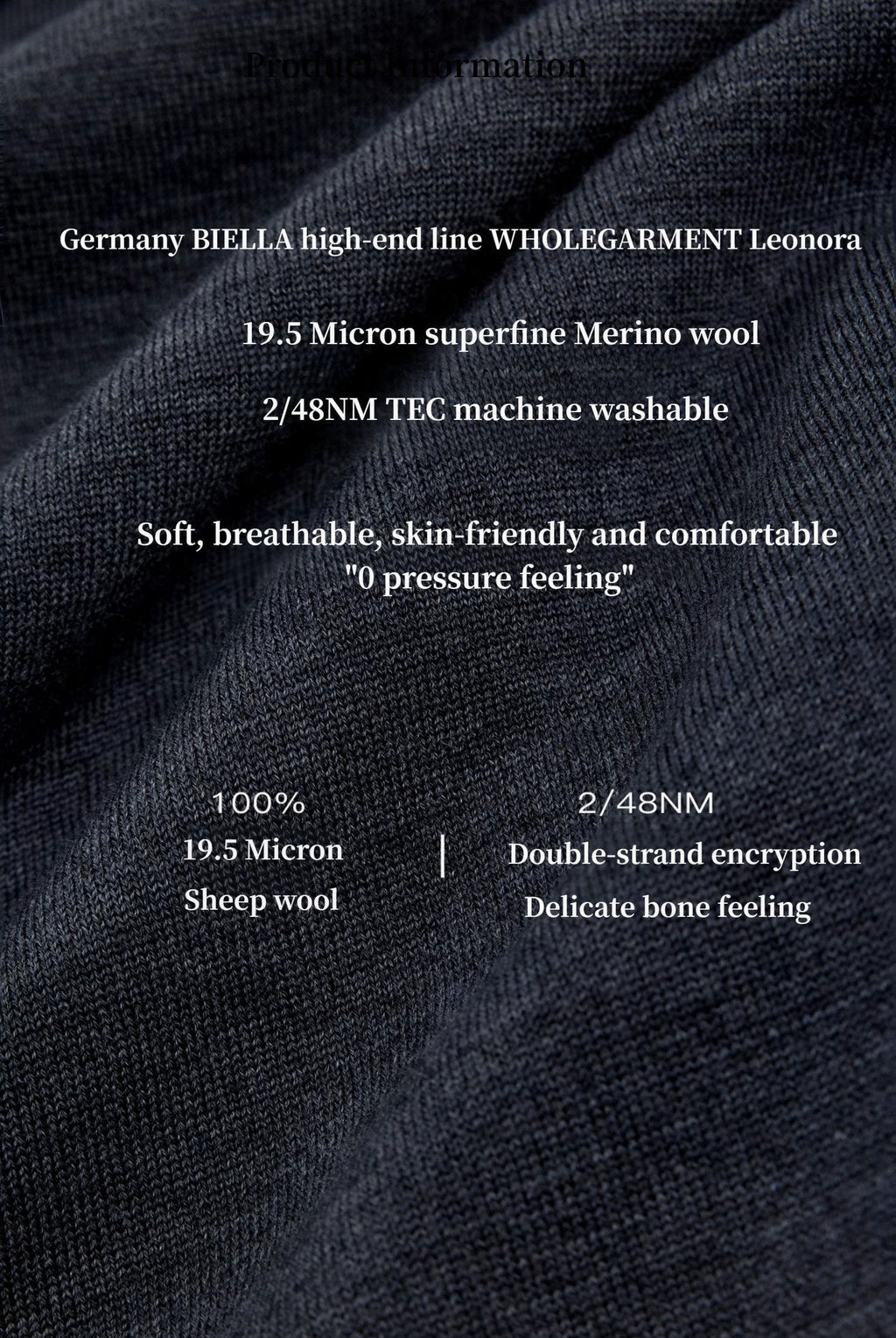 Completo con cappuccio in maglia di lana - 2meno 