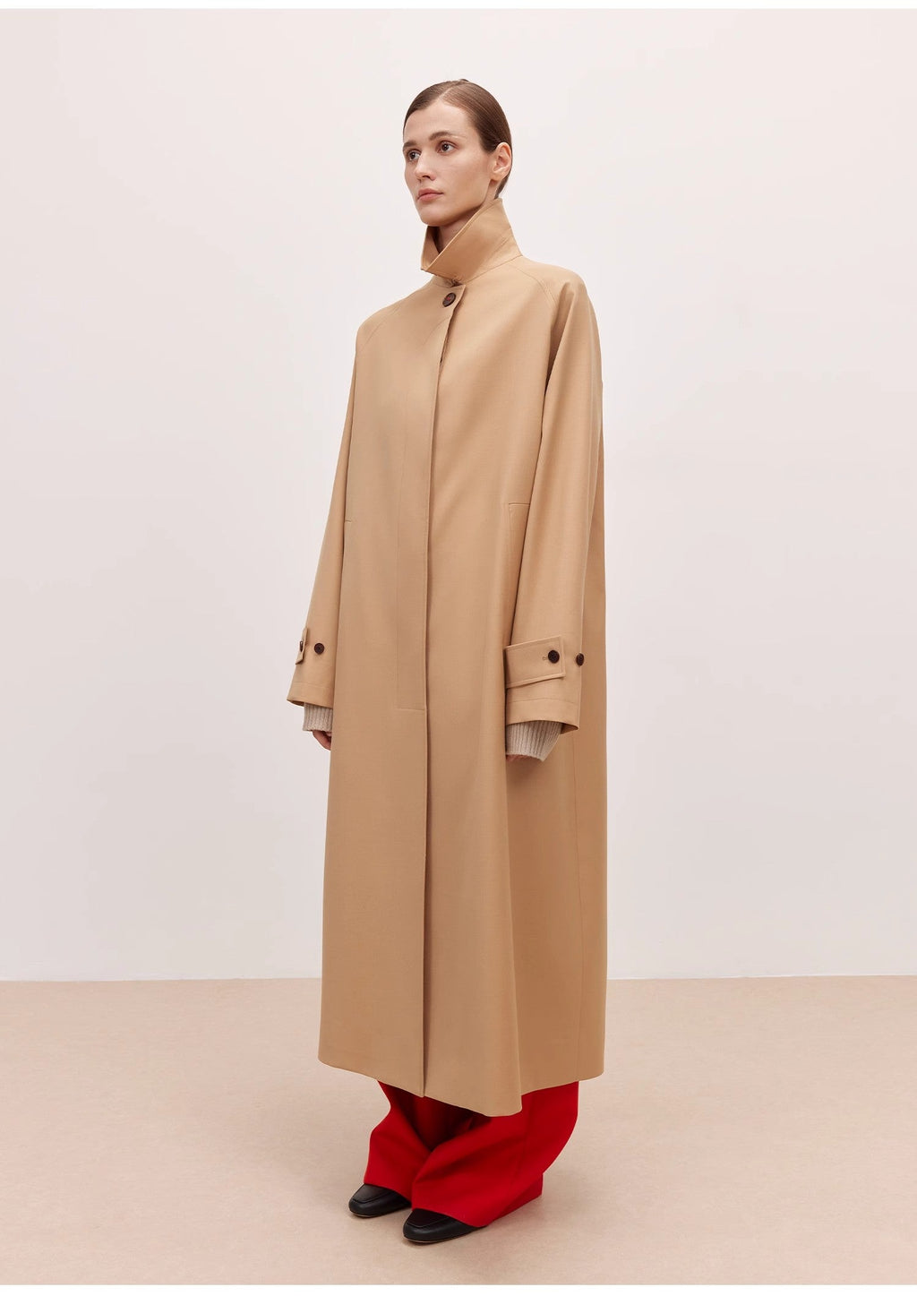 Trench da donna misto lana
