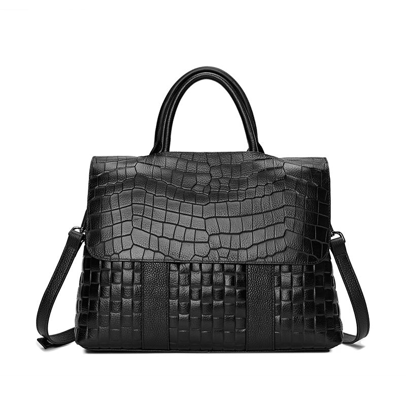 Borsa a mano elegante con tracolla in vera pelle