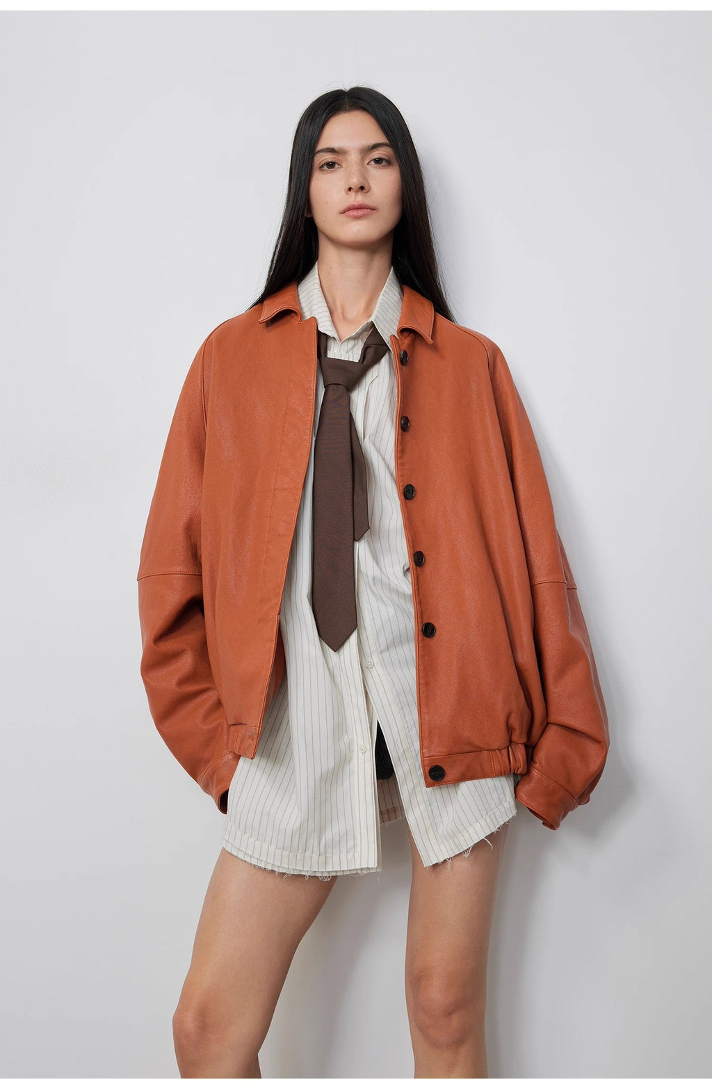 Giacca in vera pelle di pecora cerata 