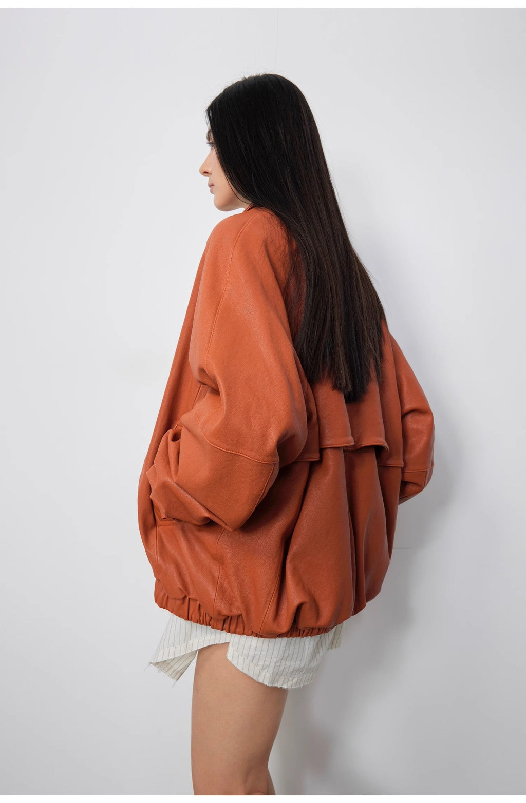 Giacca in vera pelle di pecora cerata 