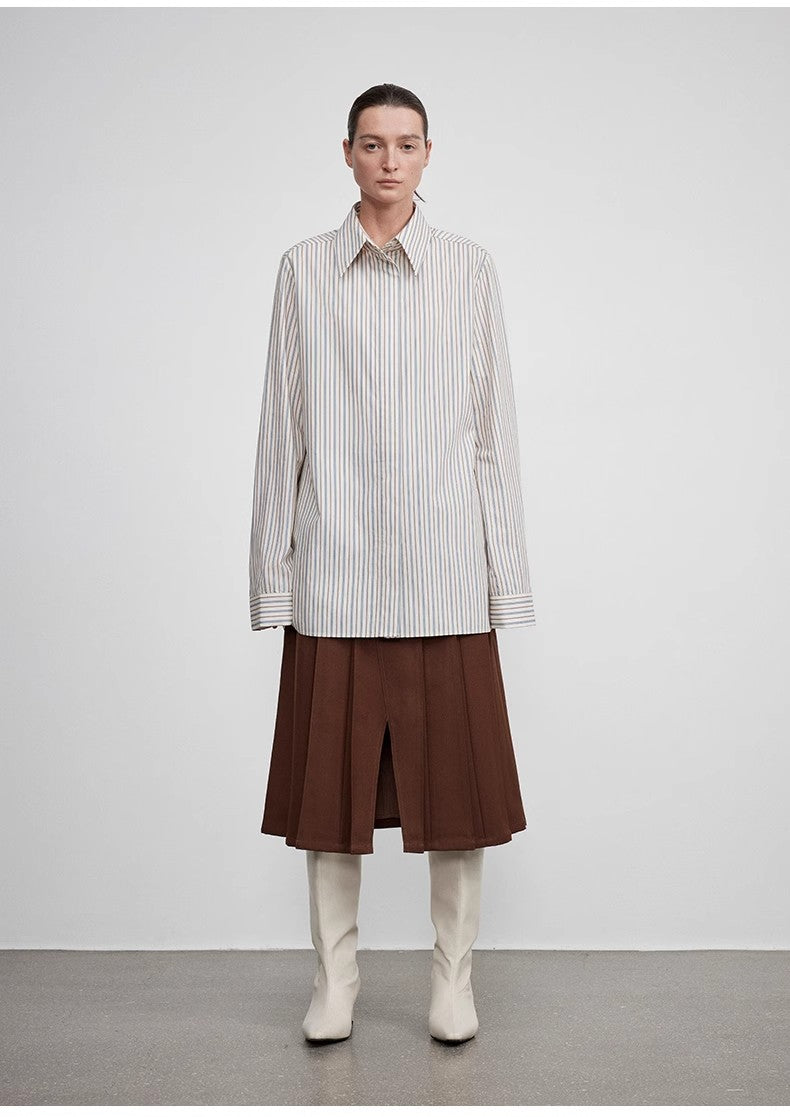 Camicia lunga con parte superiore drappeggiata