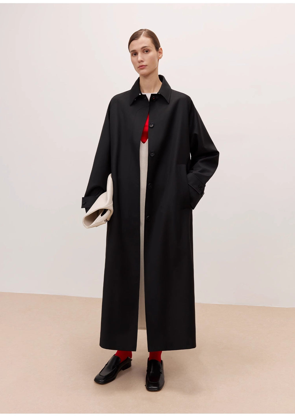 Trench da donna misto lana