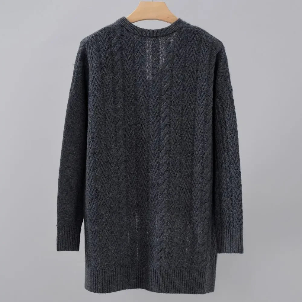 Maglione a V in cashmere