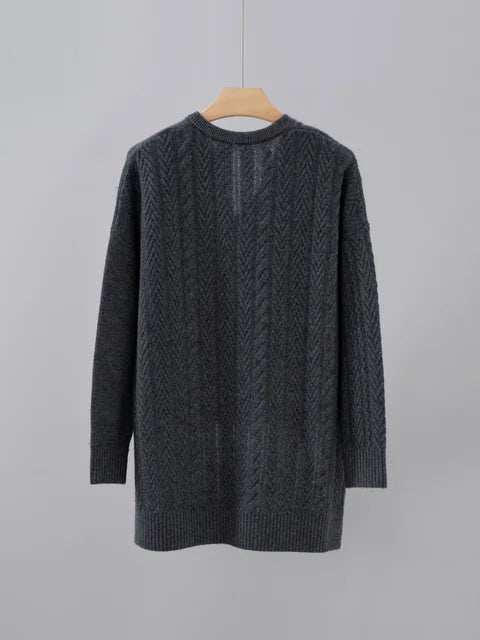Maglione a V in cashmere