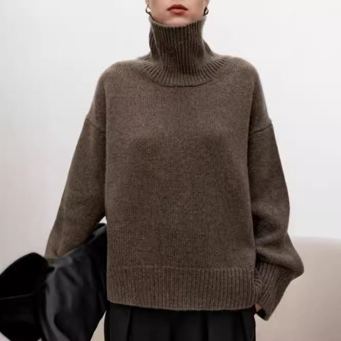 Maglione a collo alto in lana