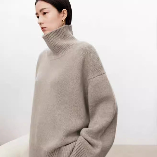 Maglione a collo alto in lana