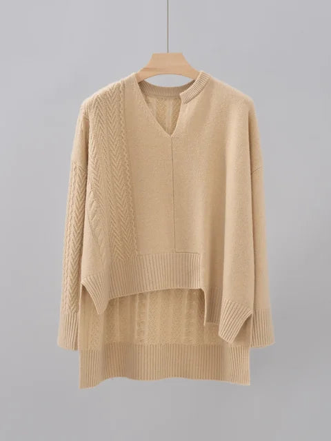 Maglione a V in cashmere