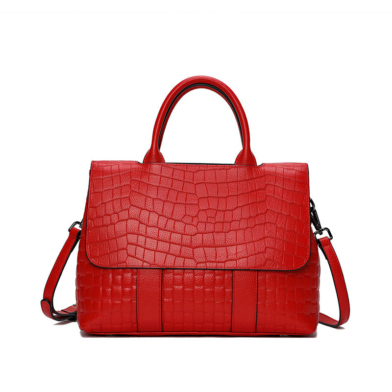 Borsa a mano elegante con tracolla in vera pelle