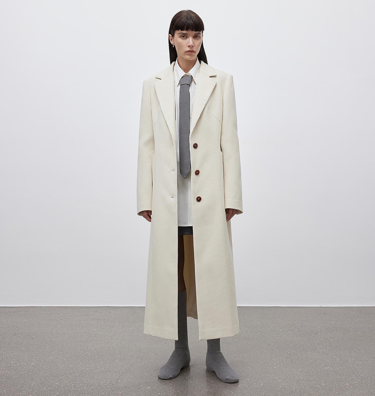 Cappotto in velluto a coste