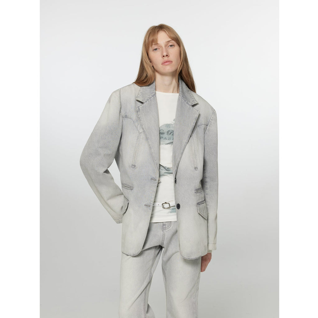 Giacca larga in denim