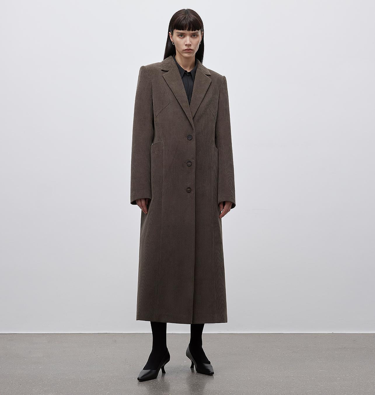 Cappotto in velluto a coste