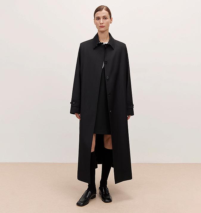 Trench da donna misto lana