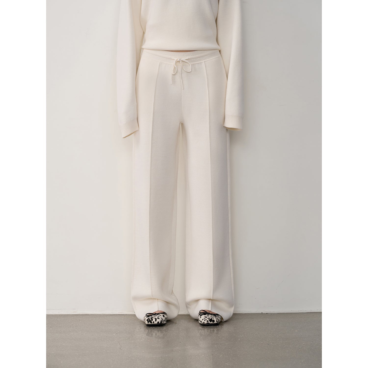 Completo con cappuccio in maglia di lana - 2meno 