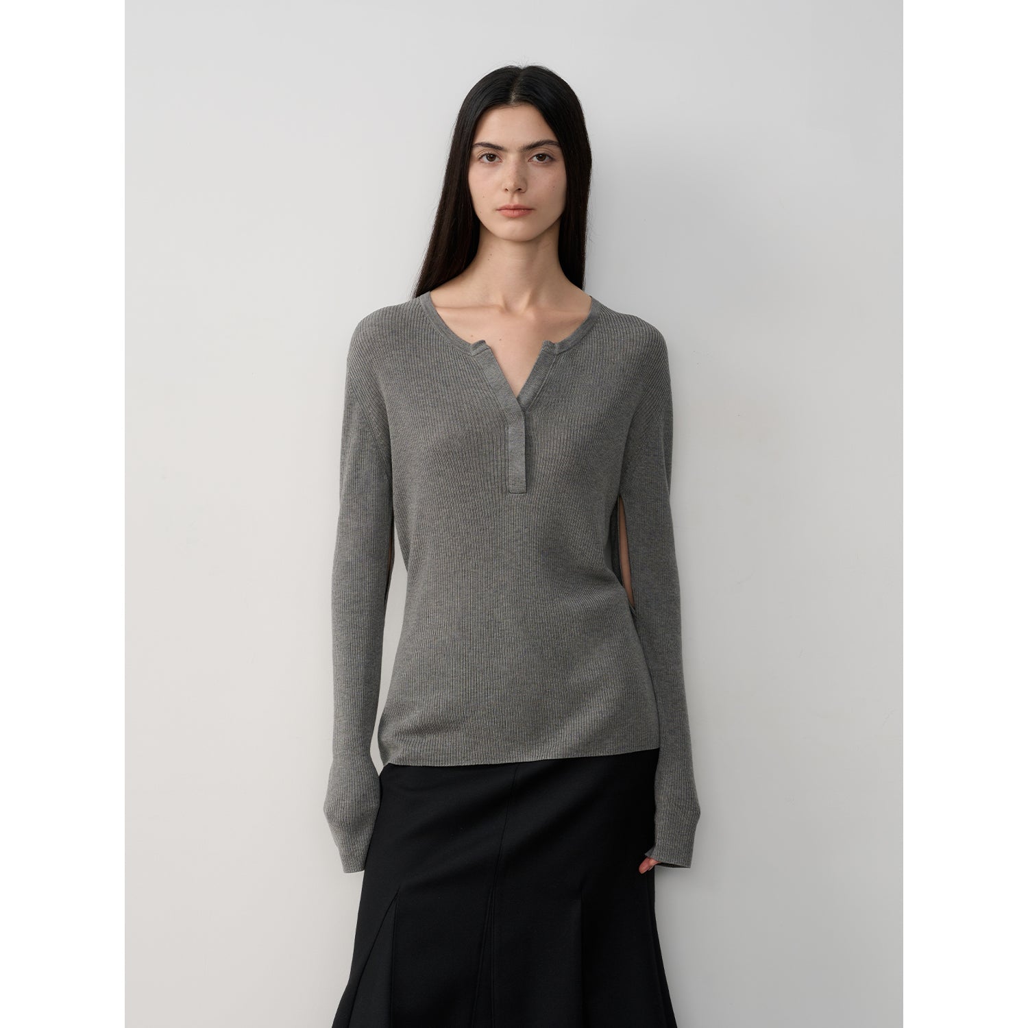 Maglione a maniche lunghe in misto lana