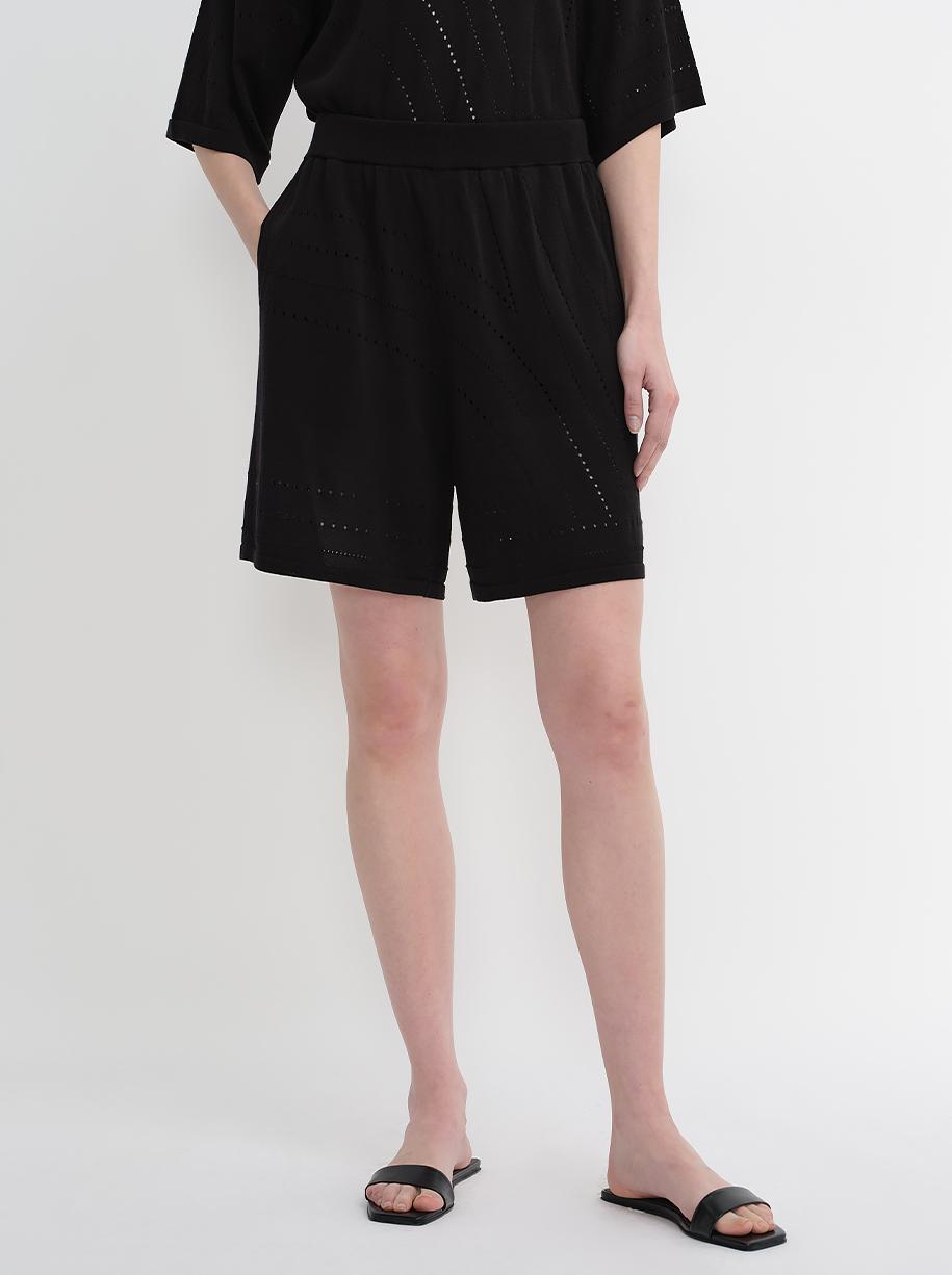 Abito in maglia con linee geometriche in cotone acetato
