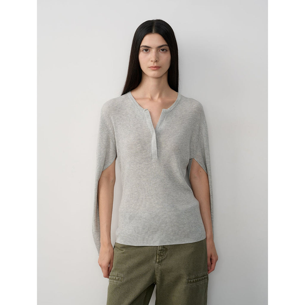 Maglione a maniche lunghe in misto lana