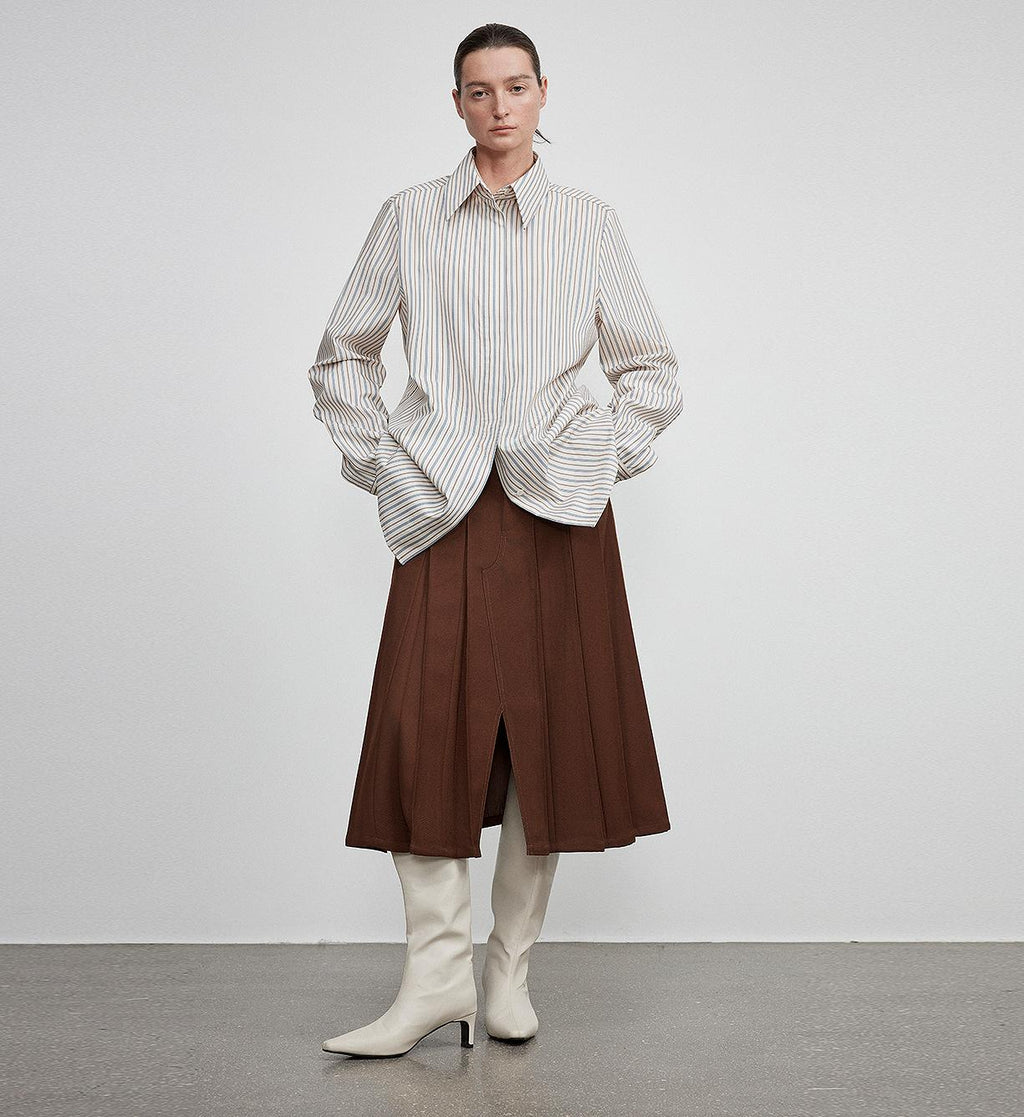 Camicia lunga con parte superiore drappeggiata