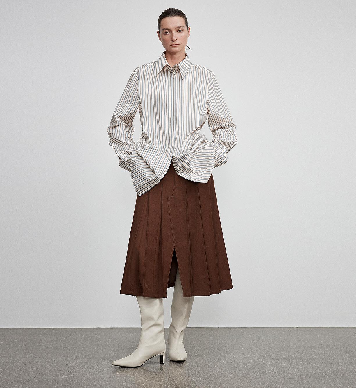 Camicia lunga con parte superiore drappeggiata