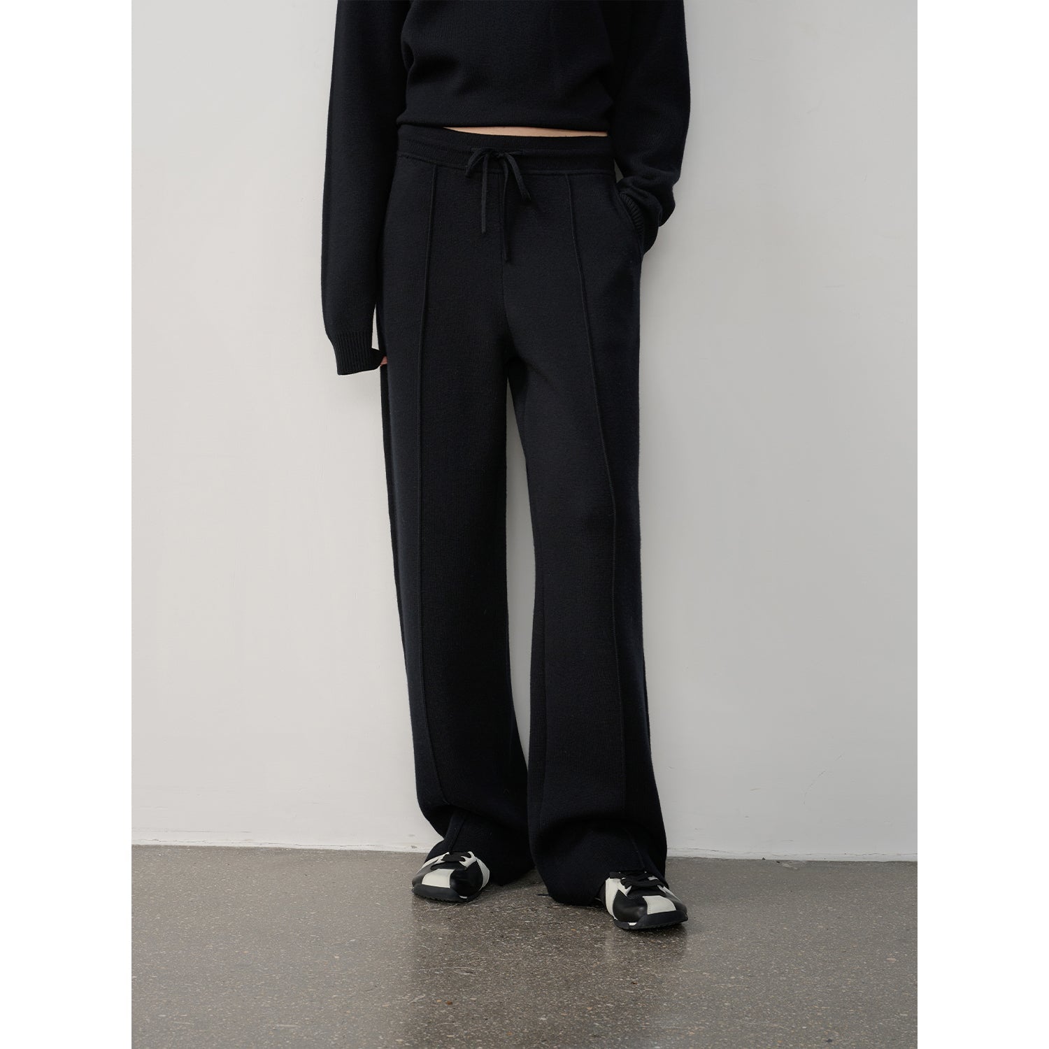 Completo con cappuccio in maglia di lana - 2meno 