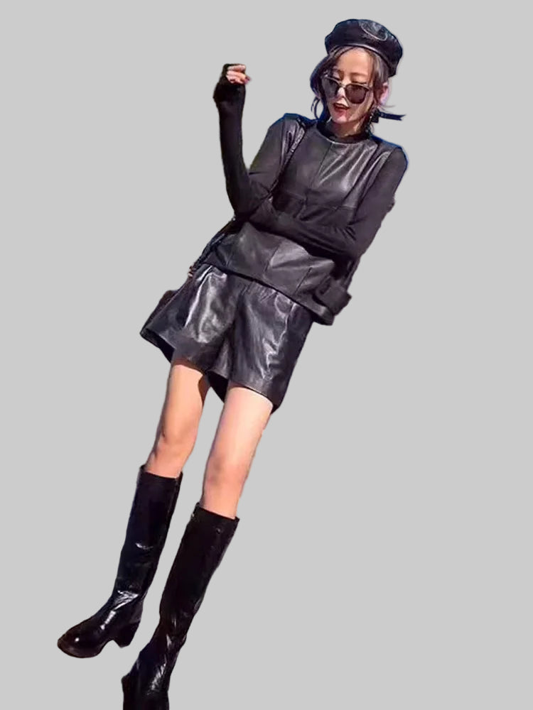 Gilet in vera pelle da donna