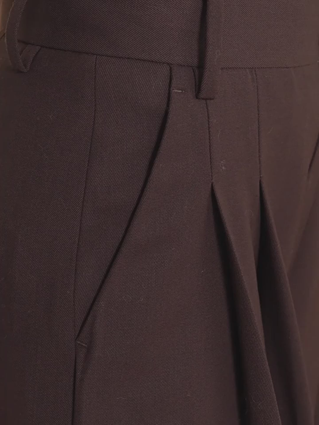 Pantaloni larghi misto lana