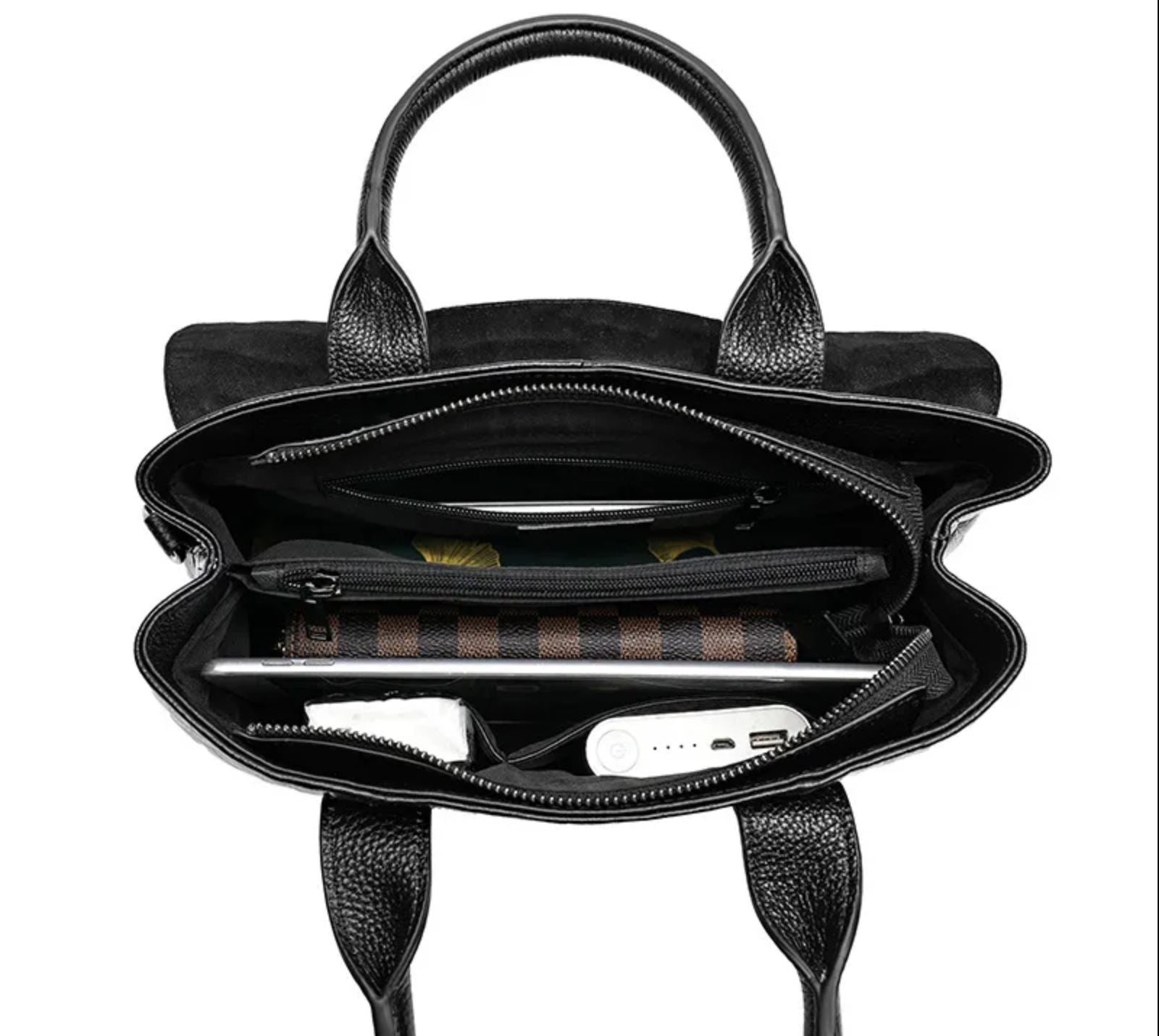 Borsa a mano elegante con tracolla in vera pelle