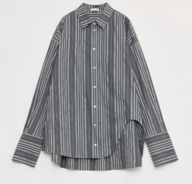 Asymmetrical striped shirt