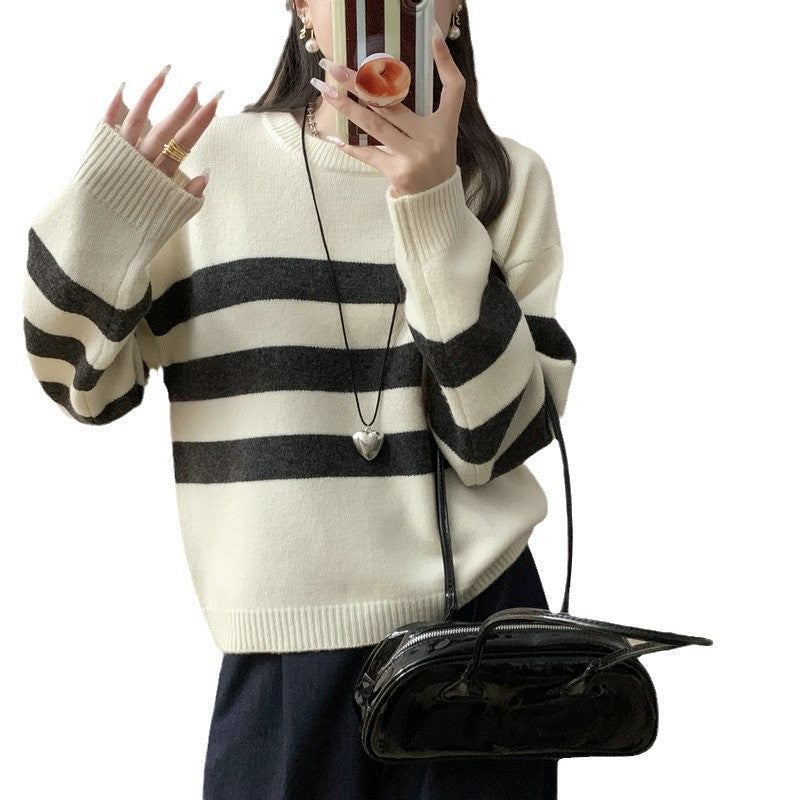 pull en laine à col rond